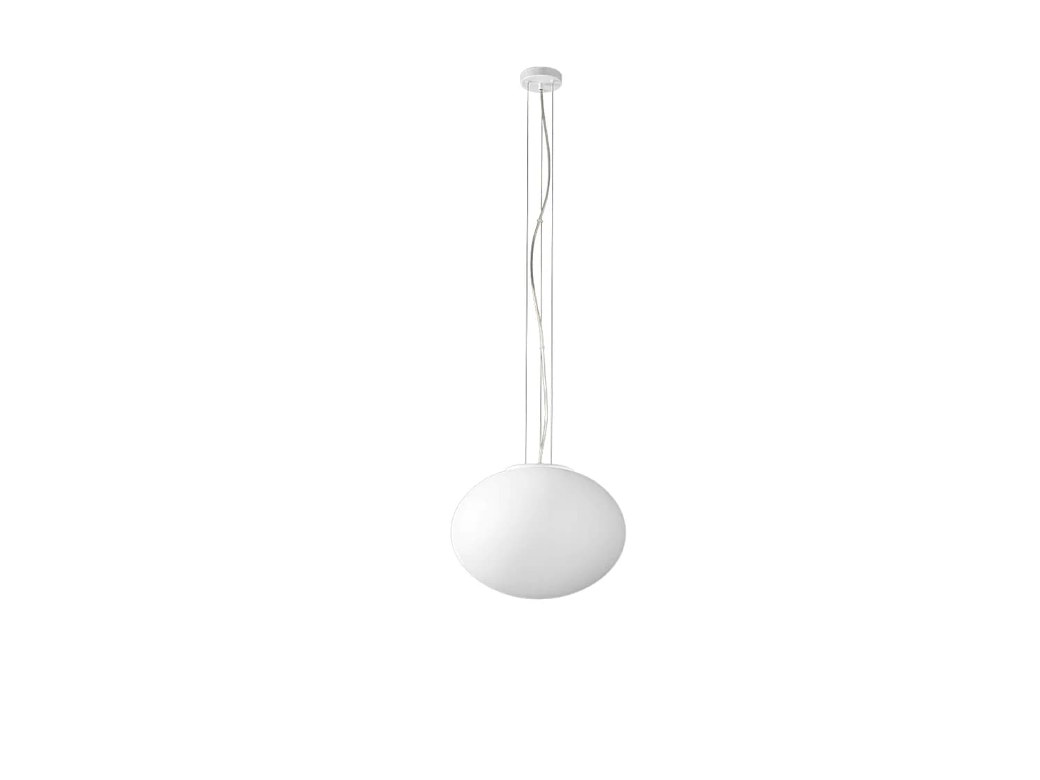 Suspension En Verre Soufflé Blanc Satiné 40Cm, Structure En Métal, 2X E27 Max 60W, Design Moderne Et Élégant - Perenz, Luminaire D'Intérieur.