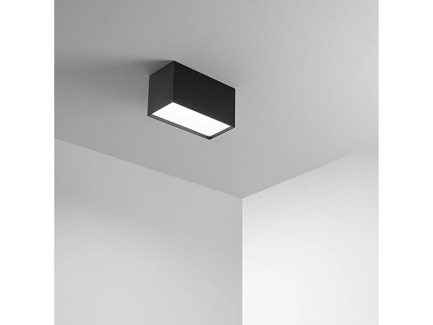 Plafonnier Led Série 8572 En Métal Et Aluminium Thermolaqué Noir Mat 20W 3000K Dimensions 10X20X11 Cm - Perenz Haute Qualité Design Moderne