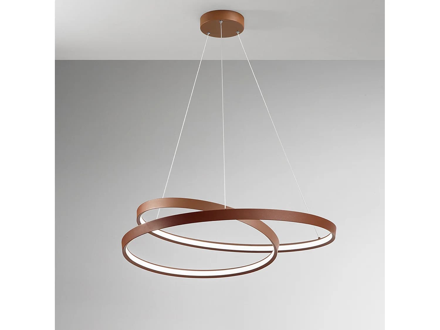 Suspension Led 70W Cannelle Mat, Série 6618, Structure Métal Et Aluminium, Design Moderne Réglable, Technologie Cct - Perenz Éclairage Design