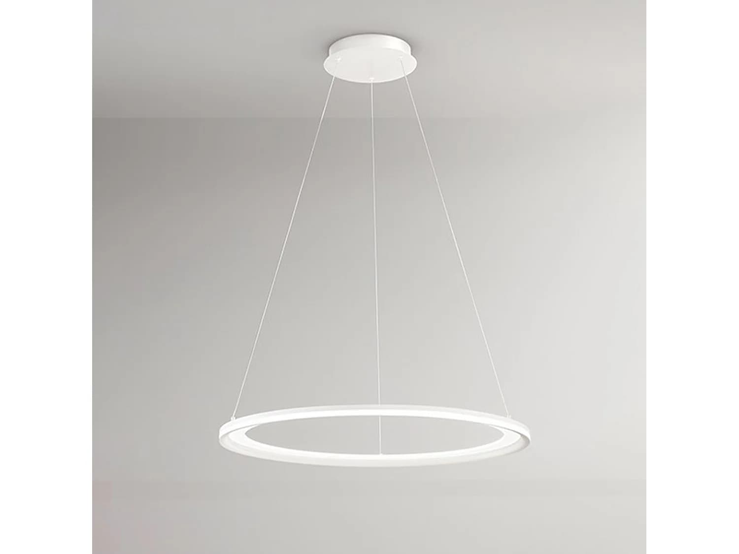 Suspension Led Série 8203 En Métal Blanc Mat, 98W, Lumière Chaude 3000K, Dimension 100 Cm, Design Moderne - Perenz, Luminaire Chic Et Elégant