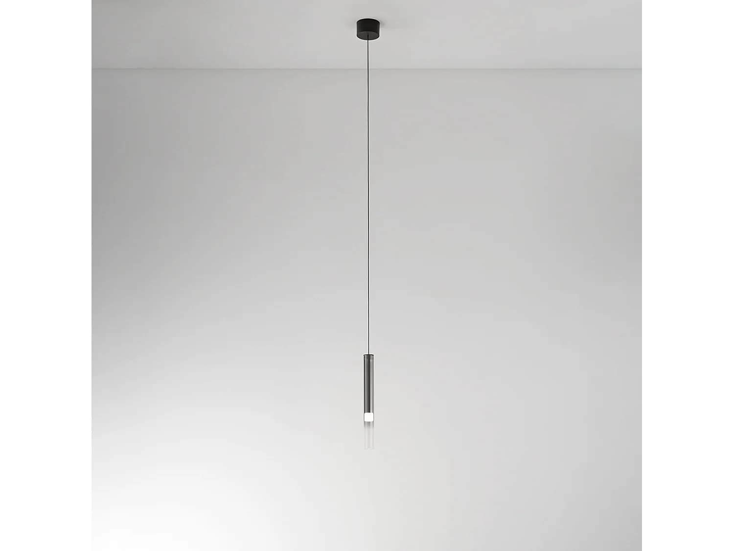 Suspension En Verre Borosilicaté Fumé Miroité Et Gris Titane, Led 8W Dimmable, Design Moderne Et Élégant - Perenz, Luminaire De Luxe Raffiné