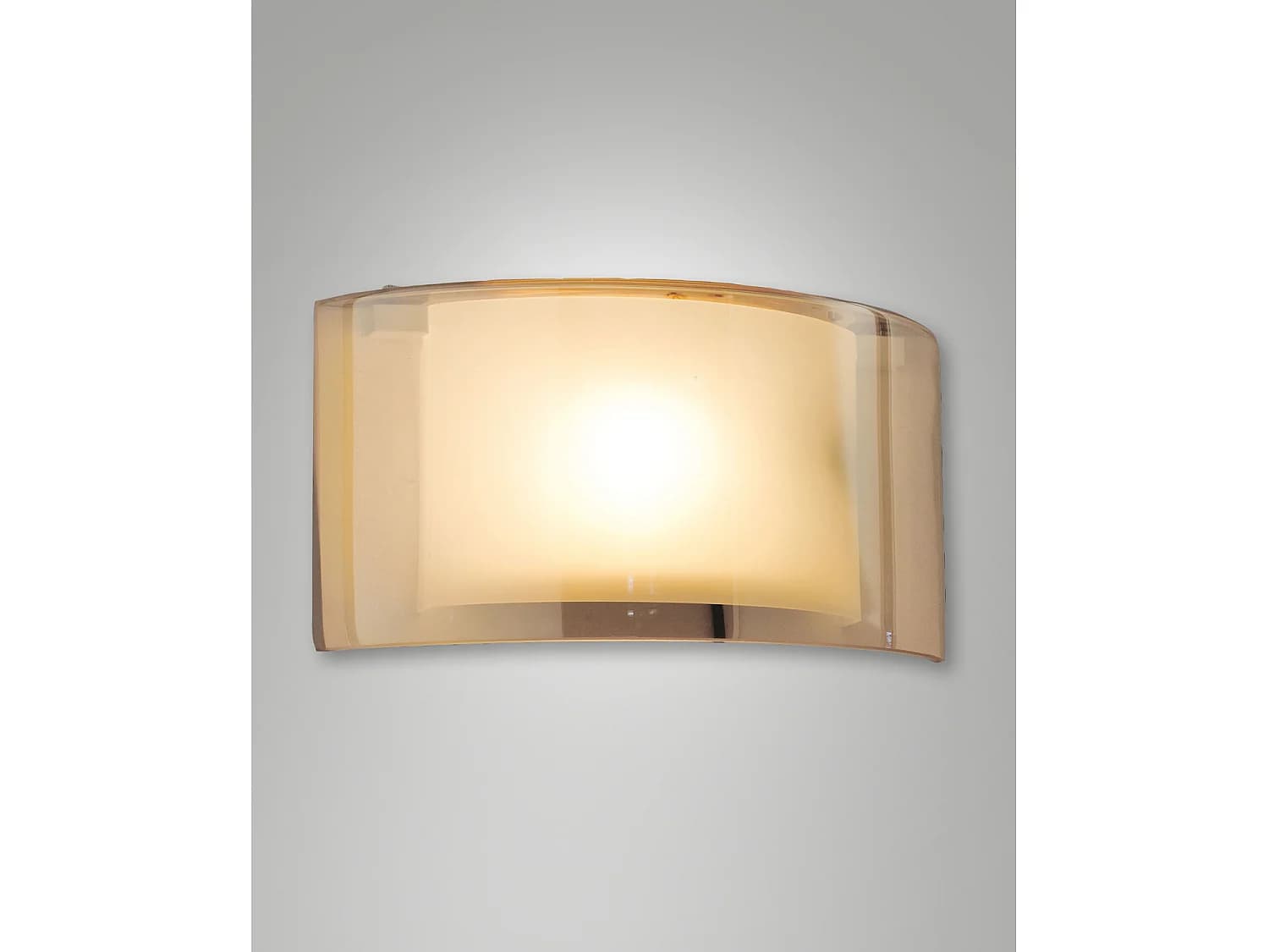 Applique Murale Alide 34 Cm Avec Structure En Métal Et Verre Ambré, Douille E27 40 W Ip20 - Design Élégant Et Moderne Pour Les Intérieurs