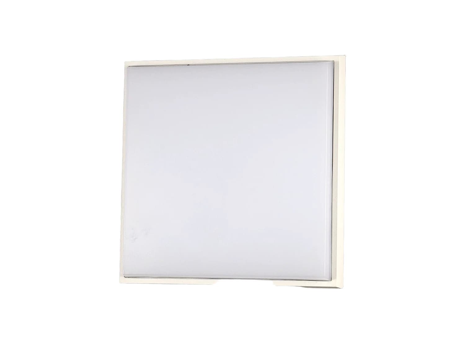 Plafonnier Led Carré Desdy 30W 3000K Ip54 Métal Et Polycarbonate Blanc. Design Moderne Pour Usage Intérieur Et Extérieur. Réf: 3314-65-102