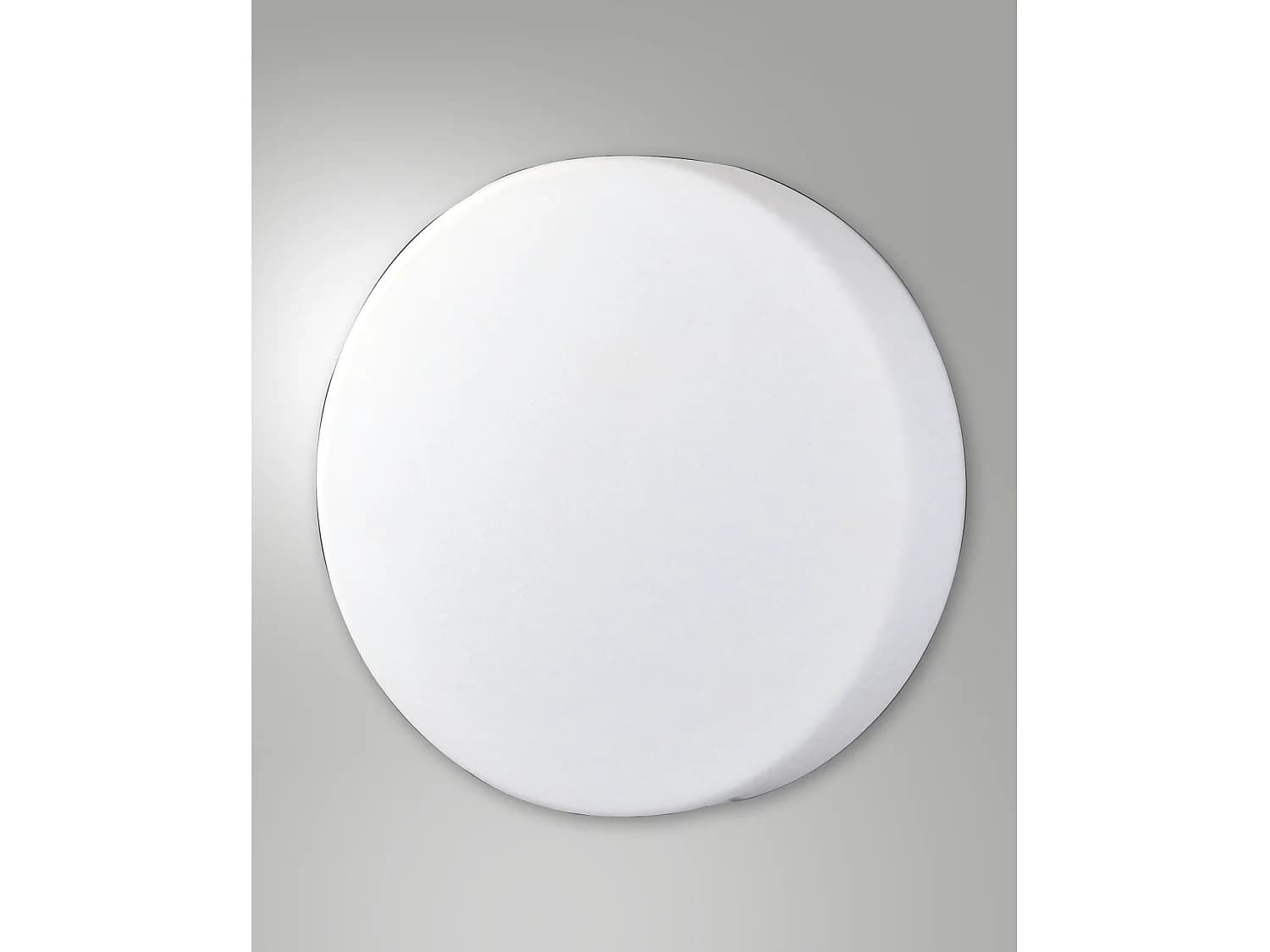 Plafonnier Graff Blanc En Métal Et Verre Soufflé, Led Intégrée 24 W 2950 Lm, Blanc Chaud 3000 K, Dimmable Avec Coupure De Phase Ø 400 Mm