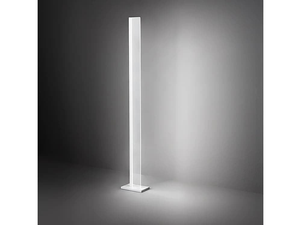Lampadaire Led En Métal Blanc 34W 2720Lm, Dimmable Avec Sélecteur Cct 3000K/4000K/6000K, Design Moderne H.171Cm - Perenz