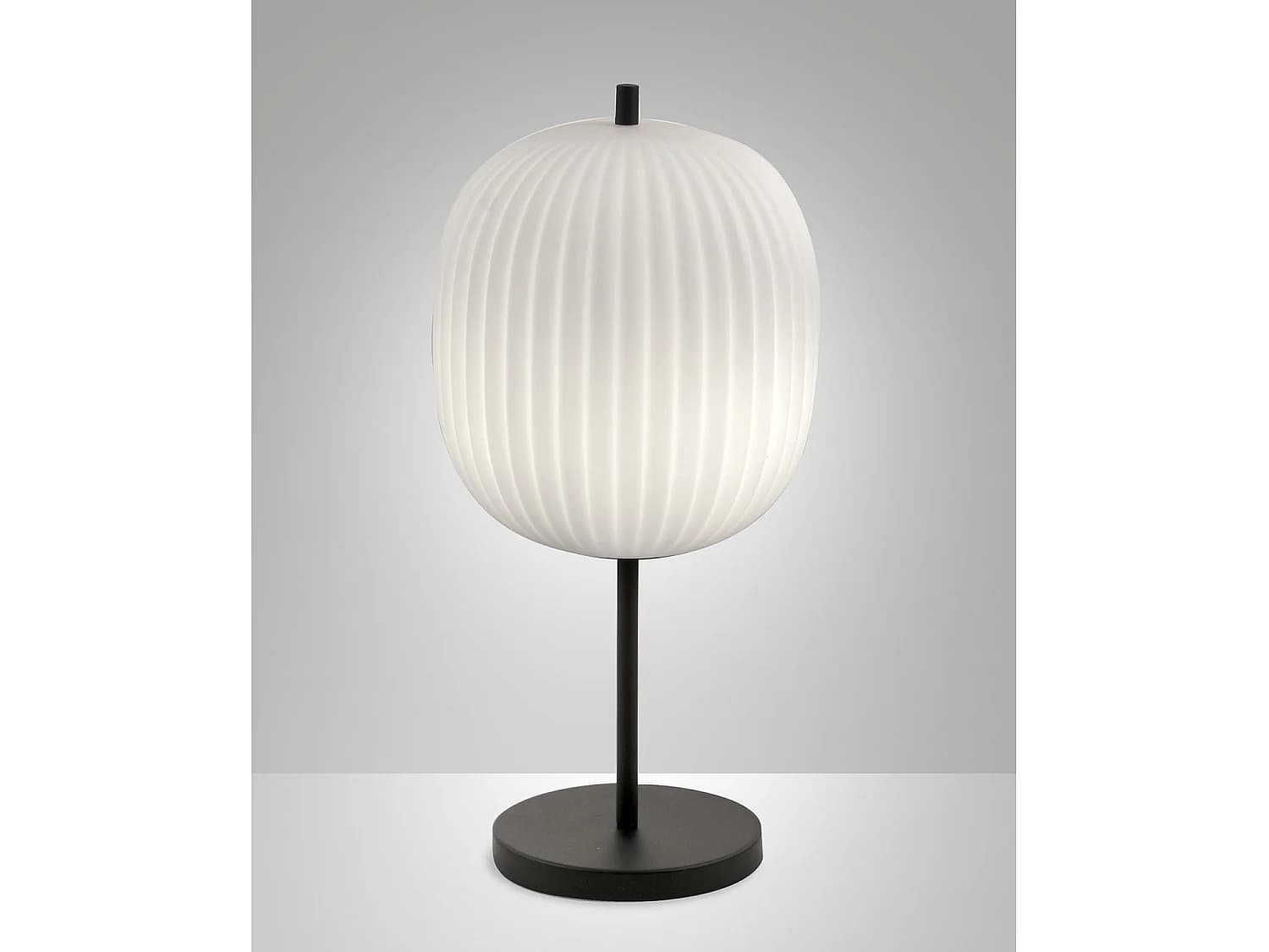 Lampe De Table Domizia Noire En Métal Et Verre Soufflé, Design Élégant, Douille E27 40 W, Idéale Pour L'Éclairage Intérieur De Classe 2