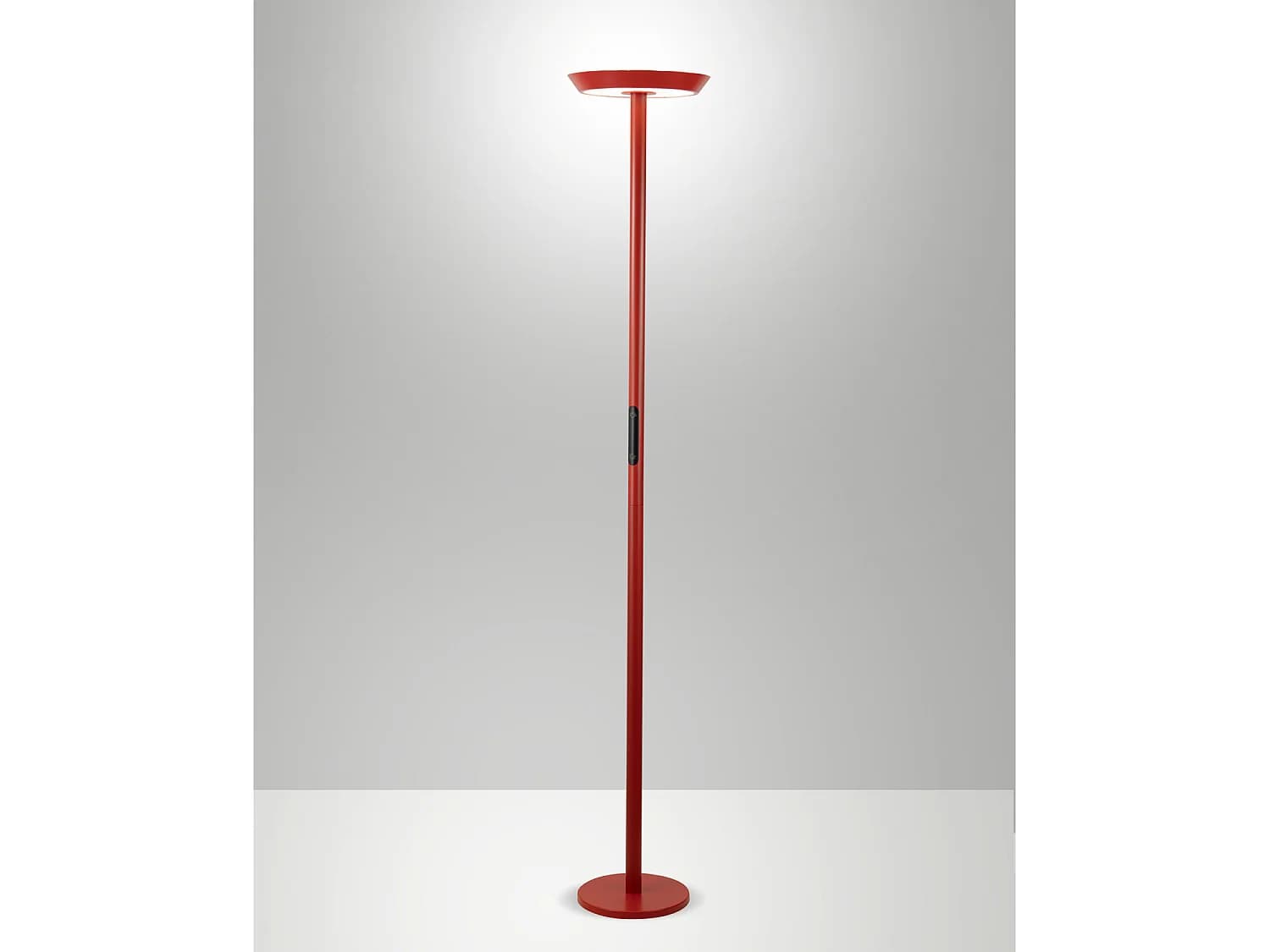 Lampadaire Fizz Avec Led Intégrée De 50 W, Structure En Aluminium Et Méthacrylate, Température De Couleur Réglable De 2700 K À 4000 K, Rouge - Fizz
