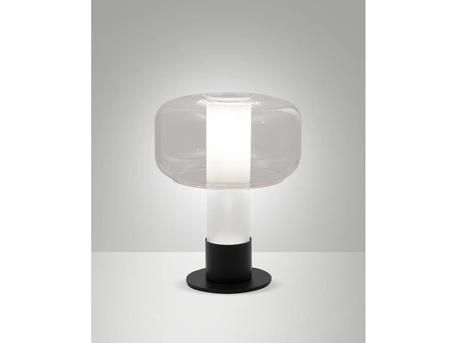 Lampe De Table Transparente Flick, Structure En Métal Et Verre Borosilicate, Variateur Tactile, Douille E14 15 W, Indice De Protection Ip20 - Flick