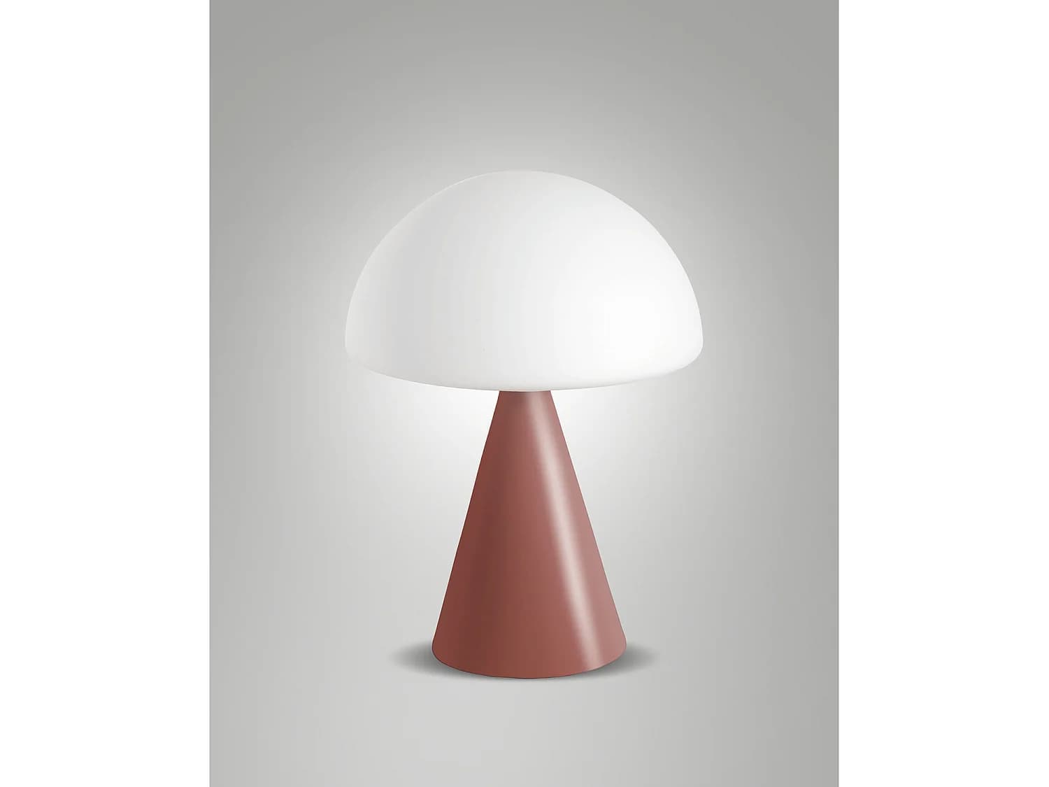 Lampe De Table Led Blip 7W Avec Commande Tactile Et Technologie Cct 2700K-4000K, Structure En Métal Et Verre Soufflé, Couleur Rouge - Blip