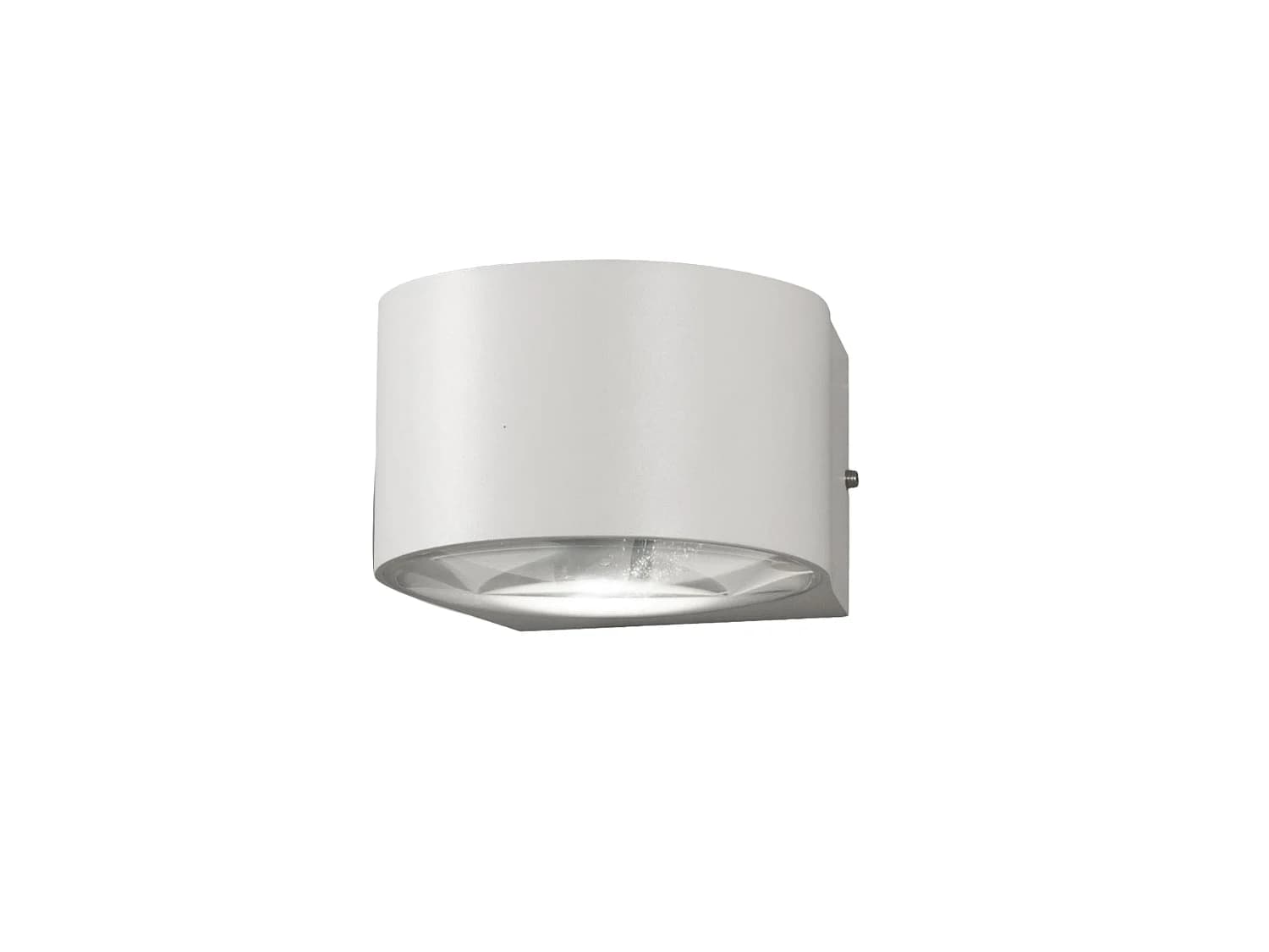 Applique Murale Led Extérieure Lao 12 W 1080 Lm 3000 K Blanc, En Aluminium Et Verre Cristal, Ip65, Design Moderne Et Élégant
