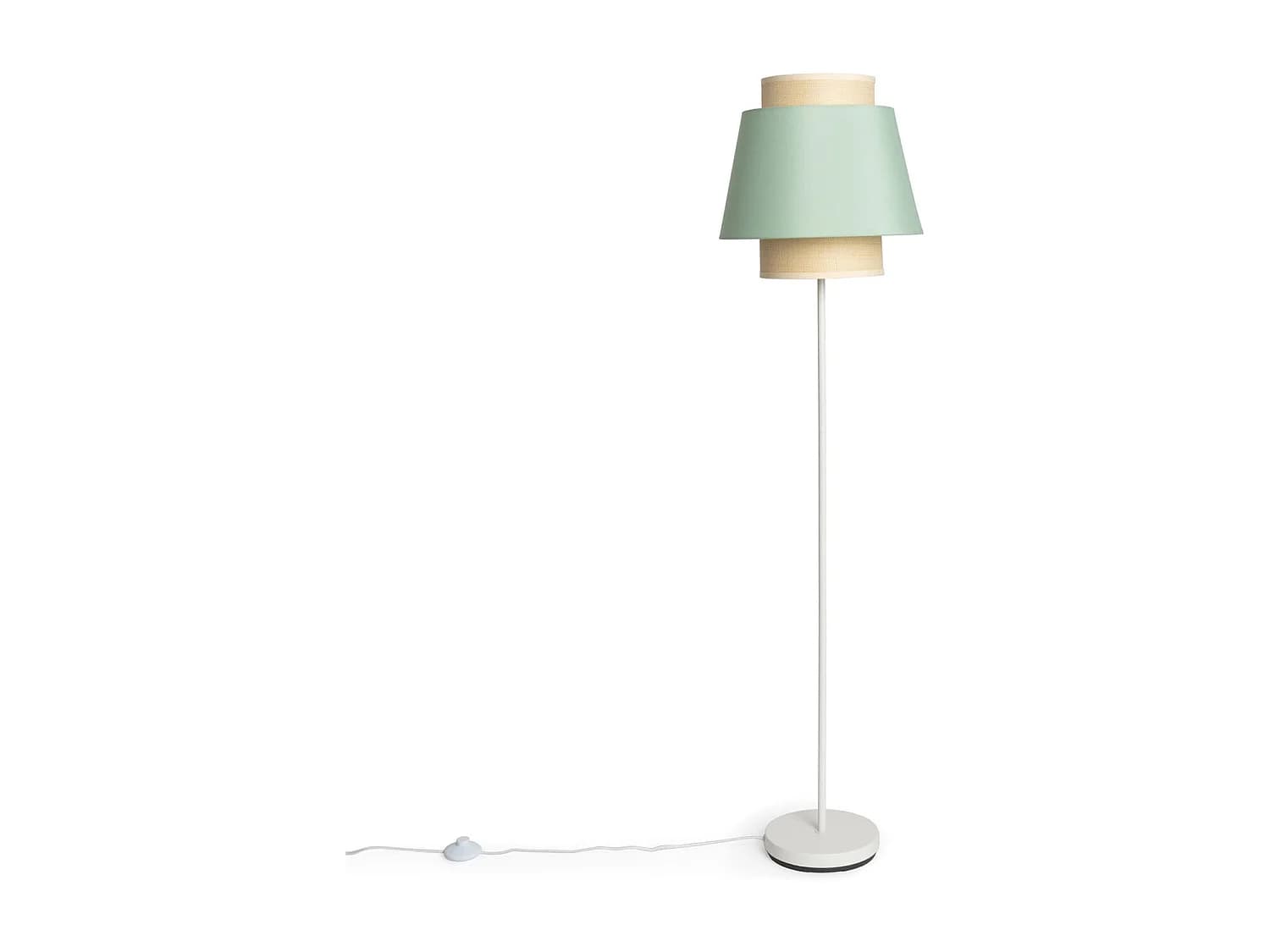 Lampadaire Tissu et Métal Chulu Vert