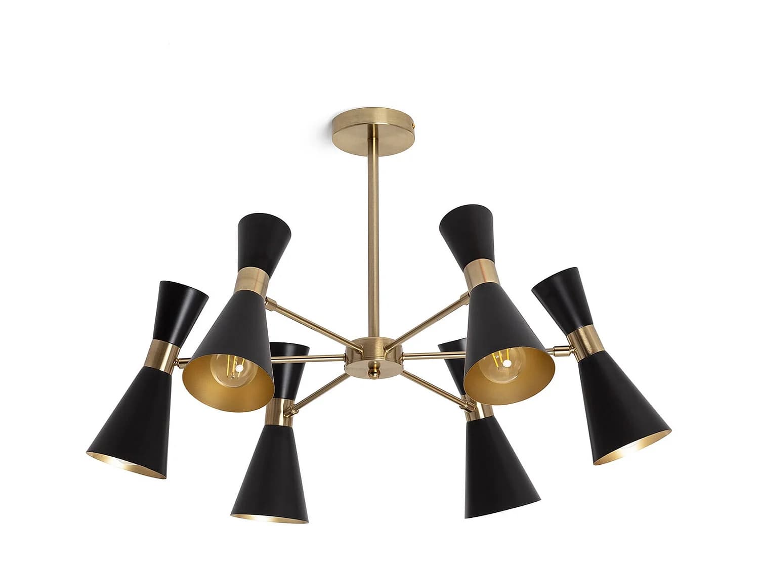 Plafonnier Aluminium 6 Spots Jigger Noir