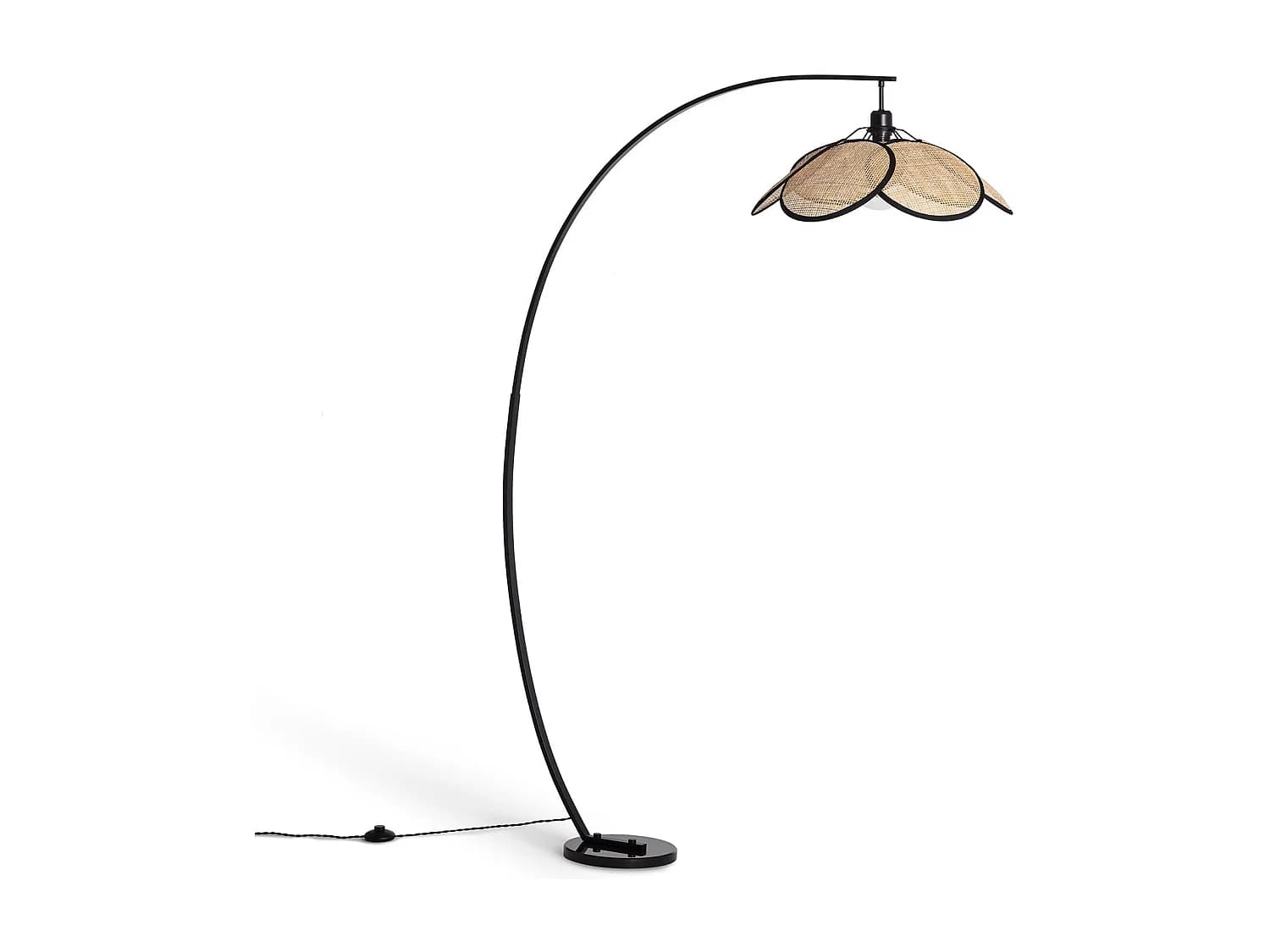 Lampadaire Rotin Arc Nirvana Naturel