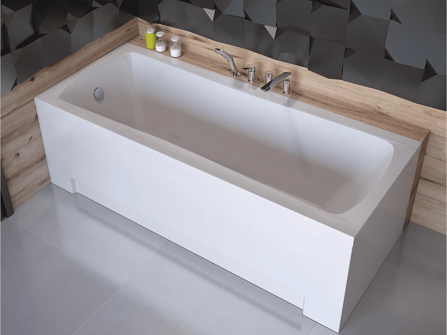 Baignoire MIRANO II avec tablier 140-150-160-170 x 70 - Dimensions: 150 x 70 cm